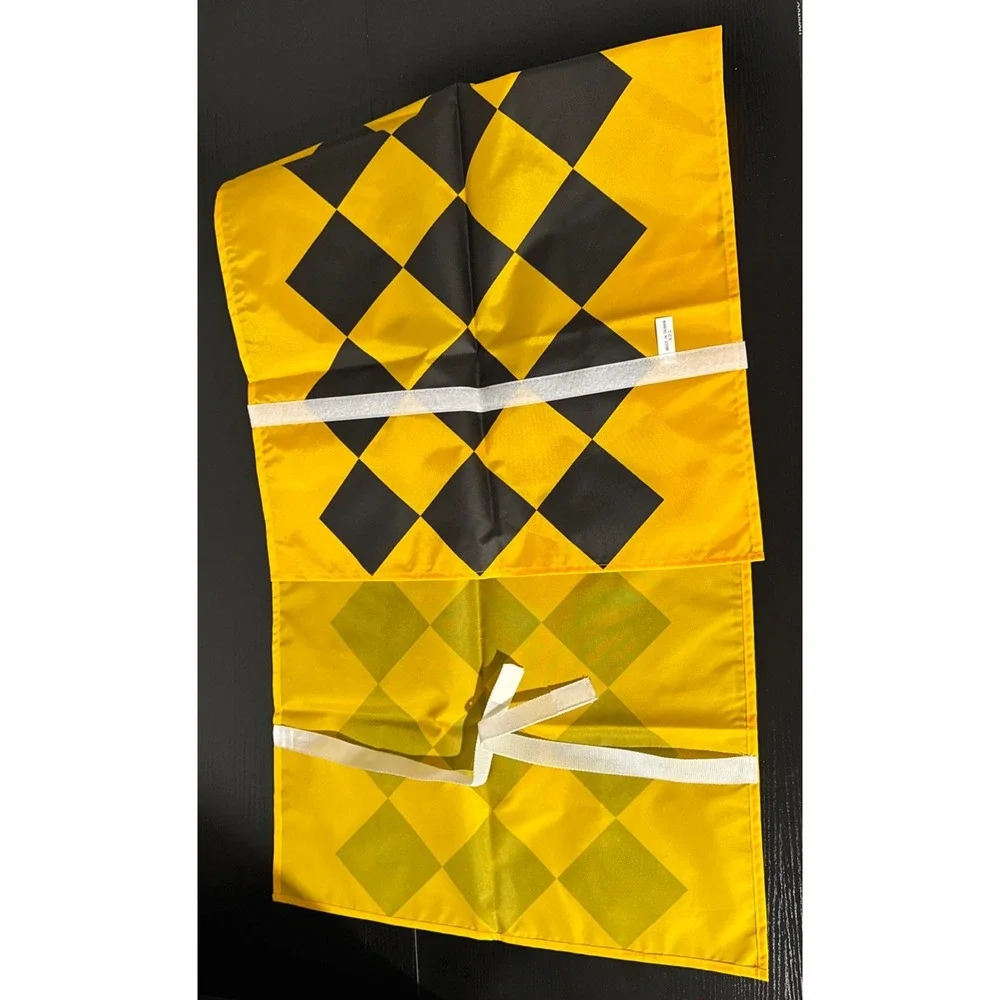 3 New Yellow Black Football Referee Vests ~ 2 Diamond Pattern ~ 1 Striped